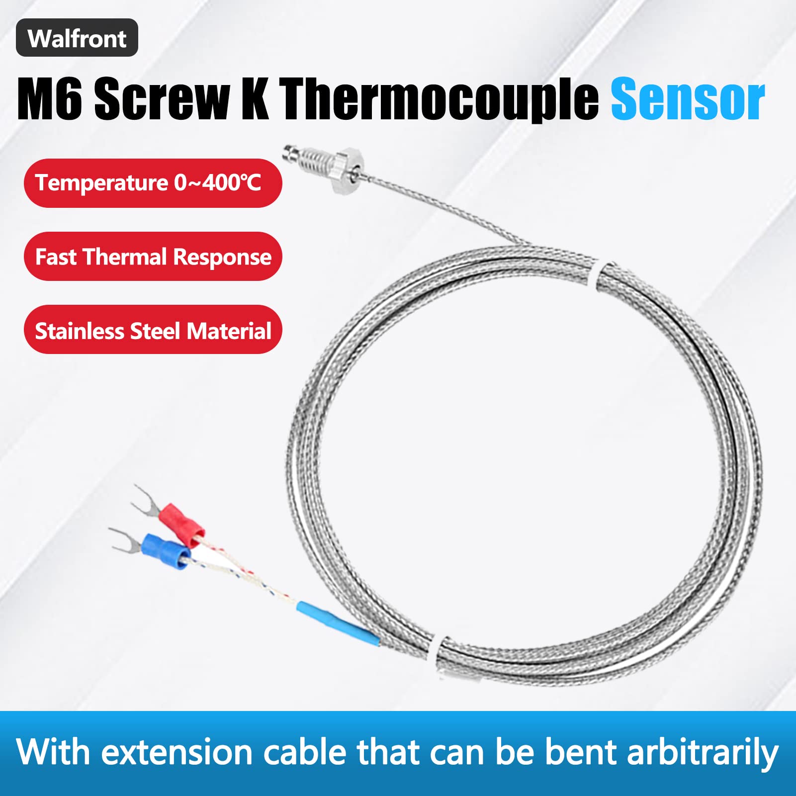 Amazon.com: Walfront Thermocouple Probe K Type with M6 Thread